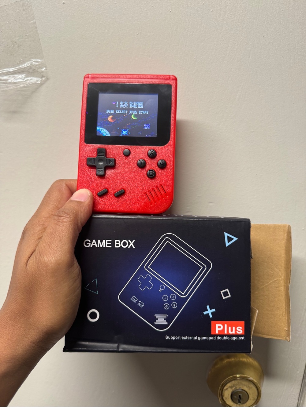 Red Handheld Retro Game Box Plus - Portable Gaming Console
